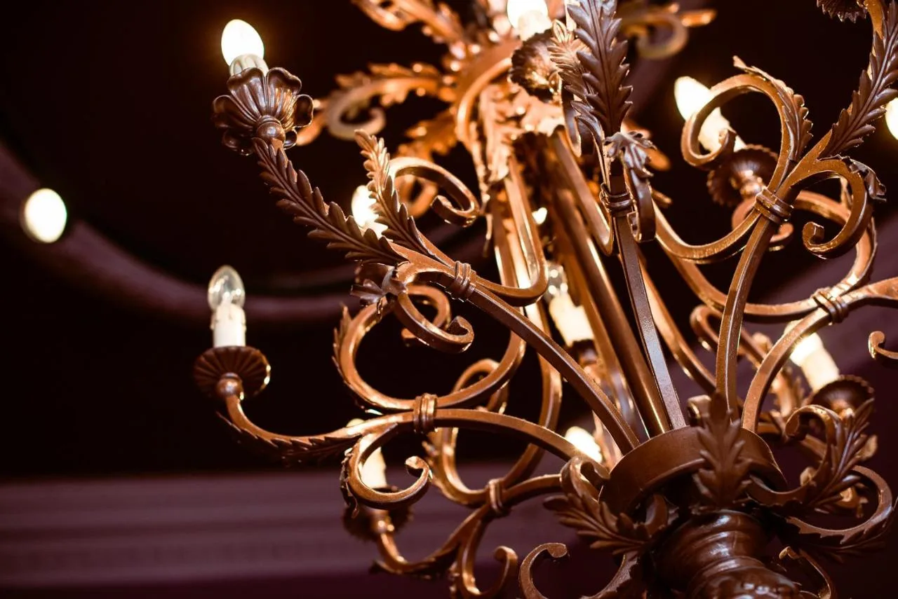 a close up of a chandelier at Grey Street Hotel in Newcastle upon Tyne