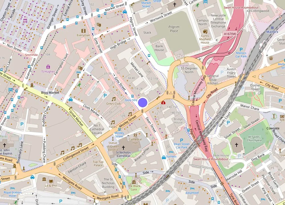 Map: Grey Street Hotel
